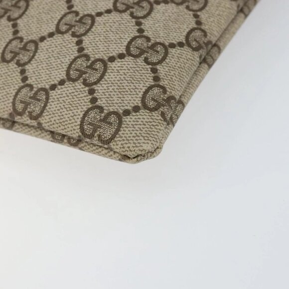 GUCCI GG Supreme Hand Bag PVC Leather Vintage Beige Auth 146840 - Picture 4 of 16